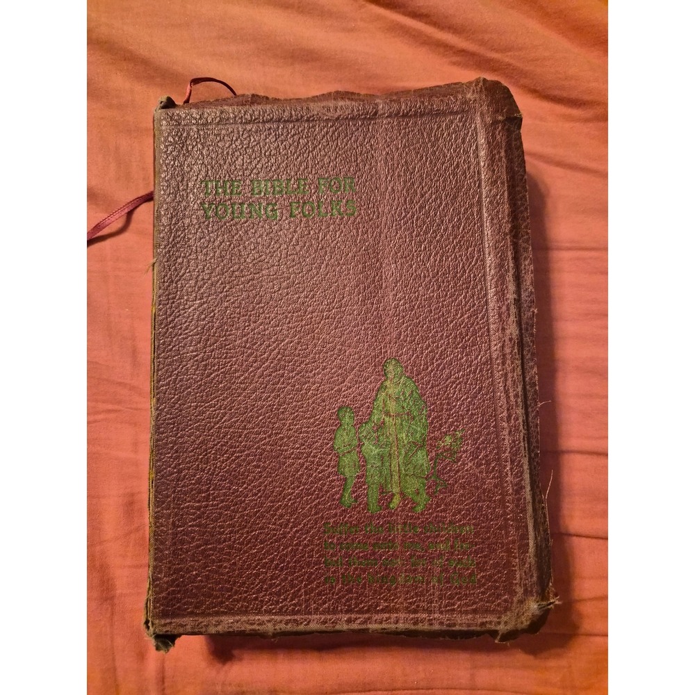 Vintage 1945 The Bible for Young Folks John Stirling Consolidated Book Chicago